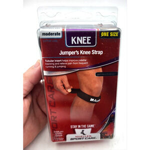 Mueller Jumper's Knee Strap MODERATE SUPPORT One Size Black NEW